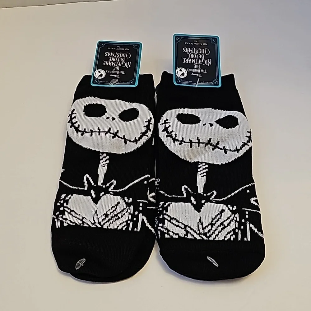 Disney Jack Skellington Nightmare Before Christmas No-Show Socks (2pair) sz 4-10 - Picture 2 of 6